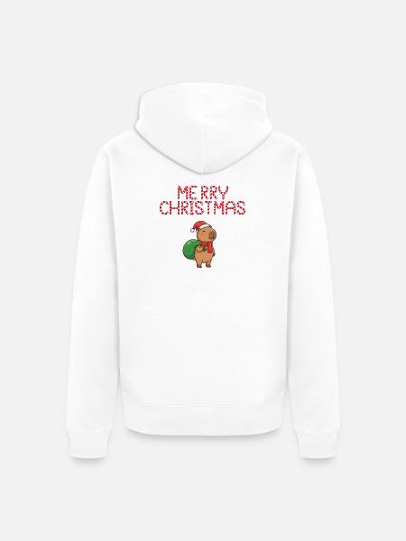 Frohe Weihnachten - Unisex Premium Bio Zip Hoodie - Weiß