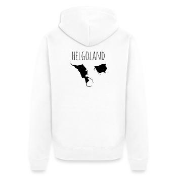 helgoland - Unisex Premium Bio Zip Hoodie - Weiß - Hinten - Thijin (182cm)