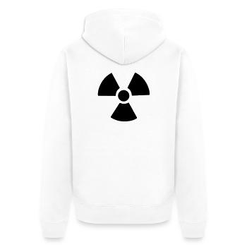 Radioactive Symbol - Unisex Premium Organic Zip Hoodie - white - Back - Thijin (182cm)