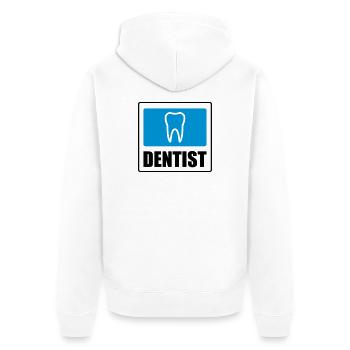 Dentist - Unisex Premium Organic Zip Hoodie - white - Back - Thijin (182cm)