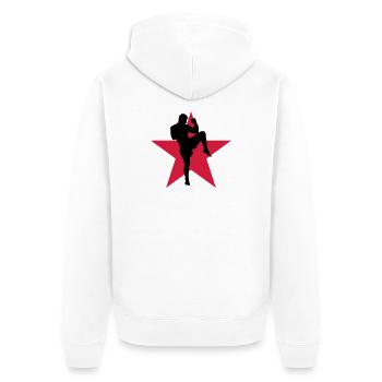 Kickboxing / Kickboxer / Kick Boxing / Kick Boxer - Unisex Premium Organic Zip Hoodie - white - Back - Thijin (182cm)