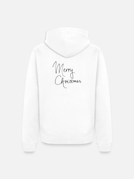Merry Christmas - Unisex Premium Organic Zip Hoodie - white