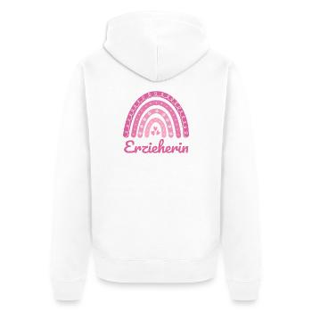 Institutrice de maternelle Regenbogen - Veste à capuche bio Premium Unisexe - blanc - Dos - Thijin (182cm)