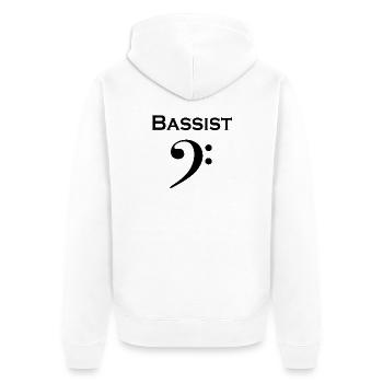 Bassist - Unisex Premium Bio Zip Hoodie - Weiß - Hinten - Thijin (182cm)