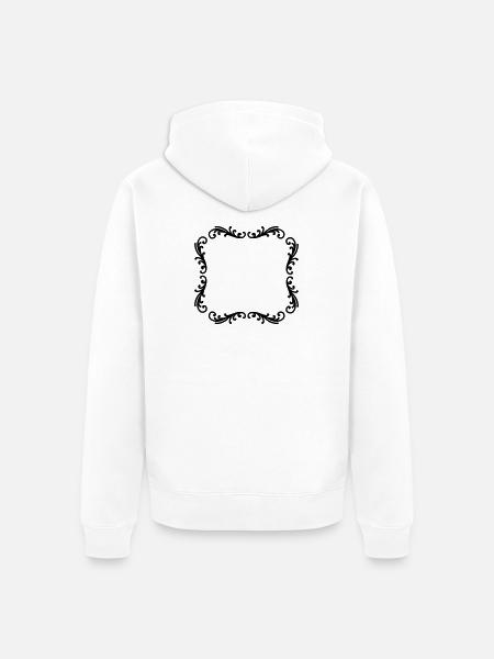 Dekorativer Rahmen Fotorahmen - Unisex Premium Bio Zip Hoodie - Weiß