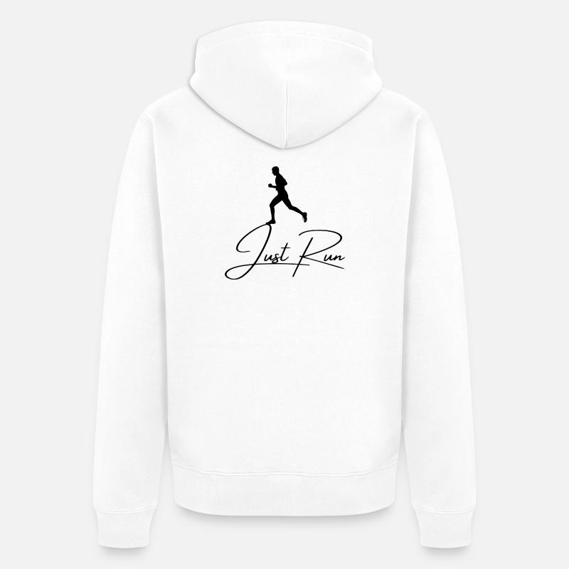 Il suffit de courir - Veste à capuche bio Premium Unisexe - blanc