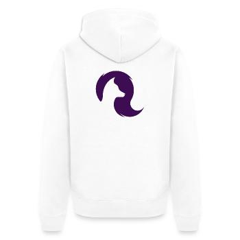 Wolf silhouette - Unisex Premium Organic Zip Hoodie - white - Back - Thijin (182cm)