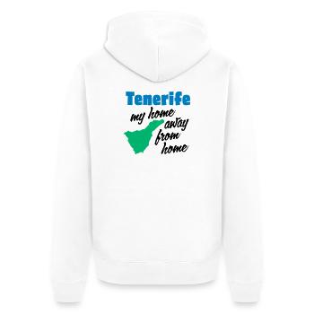 Tenerife ma maison loin de chez moi - Veste à capuche bio Premium Unisexe - blanc - Dos - Thijin (182cm)
