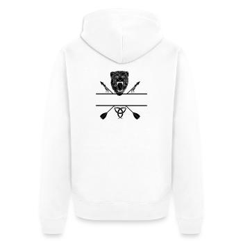 Viking bear arrows - Unisex Premium Organic Zip Hoodie - white - Back - Thijin (182cm)