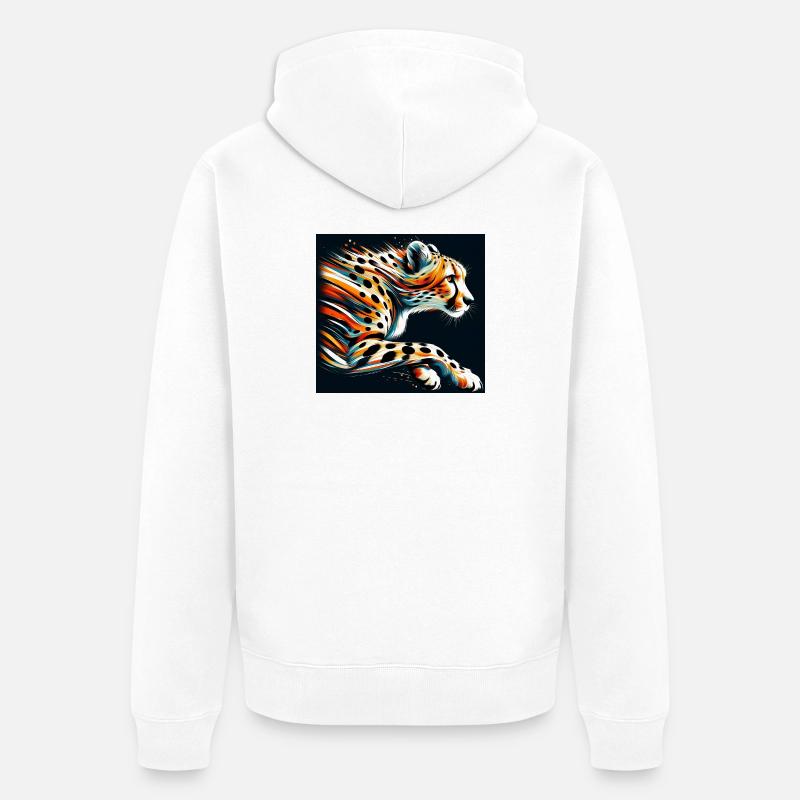 Guépard - Veste à capuche bio Premium Unisexe - blanc