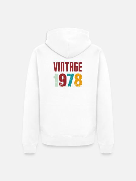 Jahrgang 1978 Originalteil - Unisex Premium Bio Zip Hoodie - Weiß