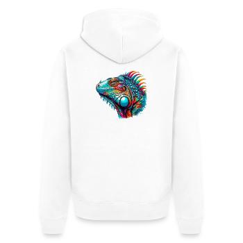 Iguane - Veste à capuche bio Premium Unisexe - blanc - Dos - Thijin (182cm)