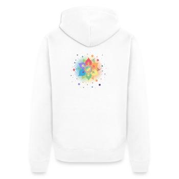 S’épanouir avec des symboles de genre : fierté et appartenance - Veste à capuche bio Premium Unisexe - blanc - Dos - Thijin (182cm)