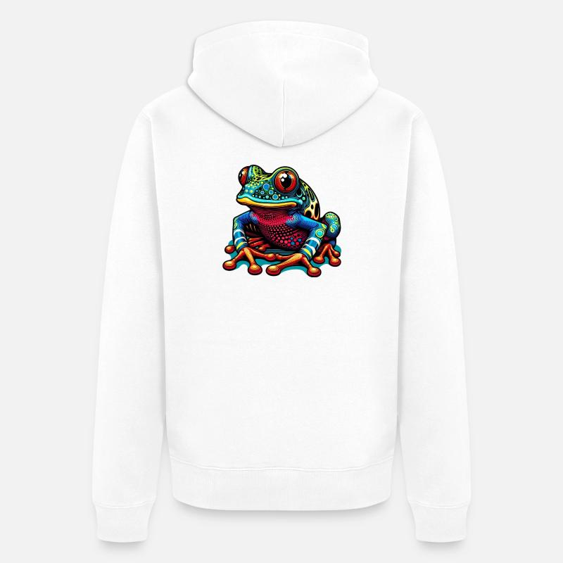Grenouille - Veste à capuche bio Premium Unisexe - blanc