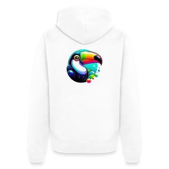 Toucan - Veste à capuche bio Premium Unisexe - blanc - Dos - Thijin (182cm)