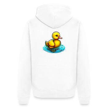 Caneton Canard Canard Canard - Veste à capuche bio Premium Unisexe - blanc - Dos - Thijin (182cm)