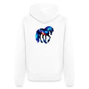 Cheval - Veste à capuche bio Premium Unisexe - blanc - Dos - Thijin (182cm)