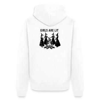 Halloween Tee for Women Funny - Unisex Premium Bio Zip Hoodie - Weiß - Hinten - Thijin (182cm)