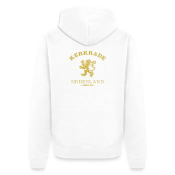 Kerkrade Nederland, Pays-Bas - Veste à capuche bio Premium Unisexe - blanc - Dos - Thijin (182cm)