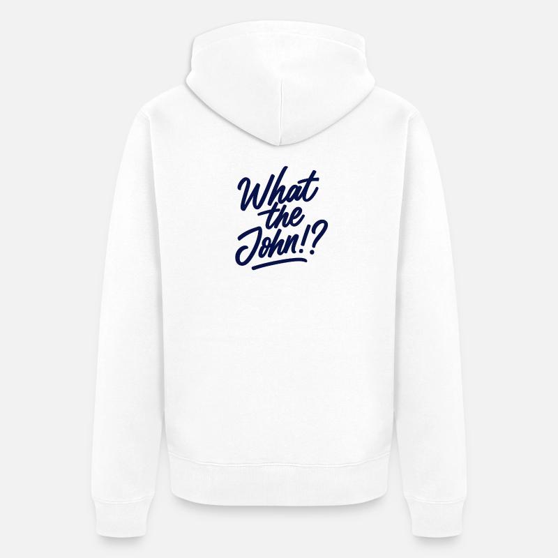 Qu’est-ce que c’est que Jean ? - Veste à capuche bio Premium Unisexe - blanc