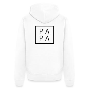 Papa Est. 2026 Father since 2026 Expectant Dad 2026 - Unisex Premium Organic Zip Hoodie - white - Back - Thijin (182cm)