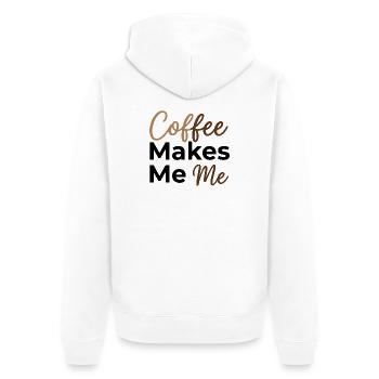 Le café fait de moi moi - Dit amoureux du café - Veste à capuche bio Premium Unisexe - blanc - Dos - Thijin (182cm)