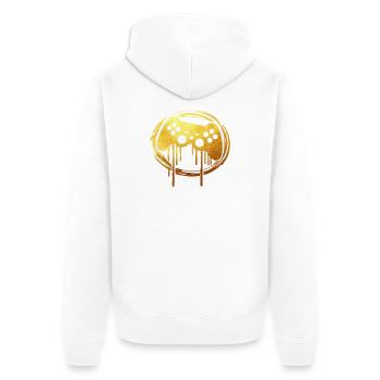 Joueur d’or du jeu - Veste à capuche bio Premium Unisexe - blanc - Dos - Thijin (182cm)
