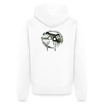 Jeu de camouflage - Veste à capuche bio Premium Unisexe - blanc - Dos - Thijin (182cm)