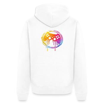 Joueur de jeu - Veste à capuche bio Premium Unisexe - blanc - Dos - Thijin (182cm)