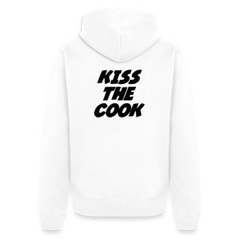 Kisses the Cook - Kitchen - Unisex Premium Organic Zip Hoodie - white - Back - Thijin (182cm)