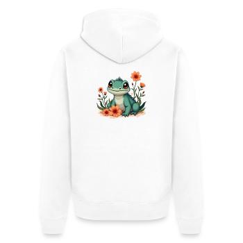 iguane - Veste à capuche bio Premium Unisexe - blanc - Dos - Thijin (182cm)