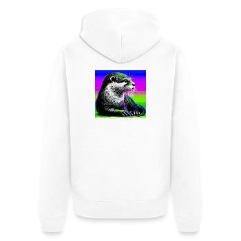 loutre - Veste à capuche bio Premium Unisexe - blanc - Dos - Thijin (182cm)