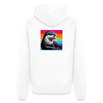 loutre - Veste à capuche bio Premium Unisexe - blanc - Dos - Thijin (182cm)