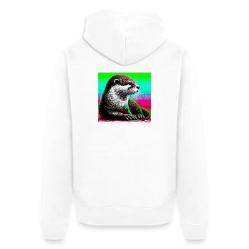 loutre - Veste à capuche bio Premium Unisexe - blanc - Dos - Thijin (182cm)