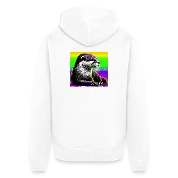 loutre - Veste à capuche bio Premium Unisexe - blanc - Dos - Thijin (182cm)
