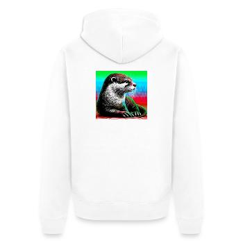 loutre - Veste à capuche bio Premium Unisexe - blanc - Dos - Thijin (182cm)