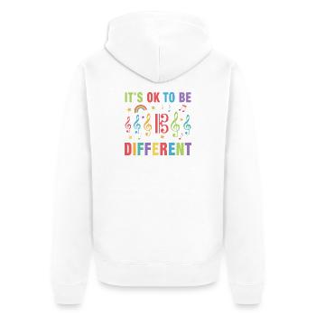Alto, alto, sois un musicien différent, tonalité alto - Veste à capuche bio Premium Unisexe - blanc - Dos - Thijin (182cm)