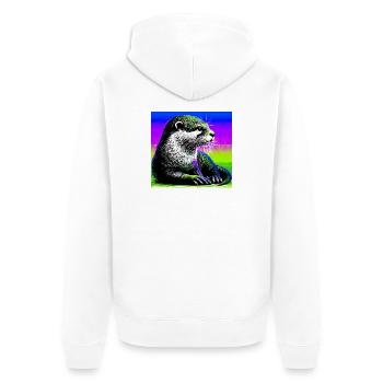 loutre - Veste à capuche bio Premium Unisexe - blanc - Dos - Thijin (182cm)