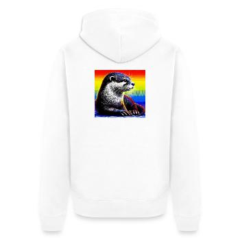 loutre - Veste à capuche bio Premium Unisexe - blanc - Dos - Thijin (182cm)