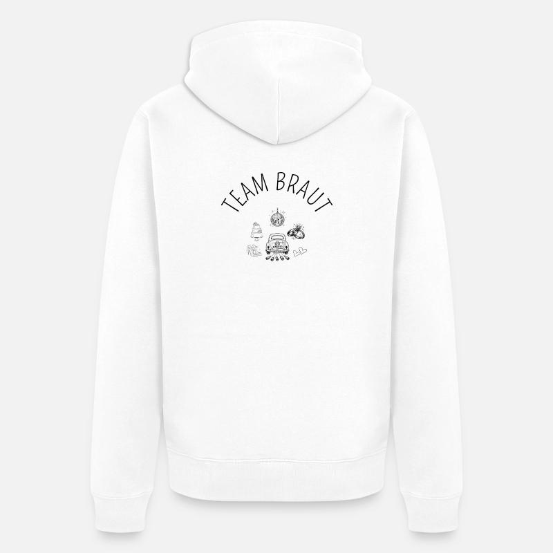 Wedding Team Bride - Clip Art - Veste à capuche bio Premium Unisexe - blanc