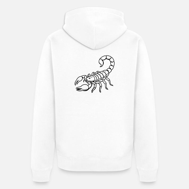 Signe du Scorpion - Veste à capuche bio Premium Unisexe - blanc