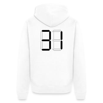 NUMÉRO 31 Trente-et-Un Cadeaux Numériques - Veste à capuche bio Premium Unisexe - blanc - Dos - Thijin (182cm)