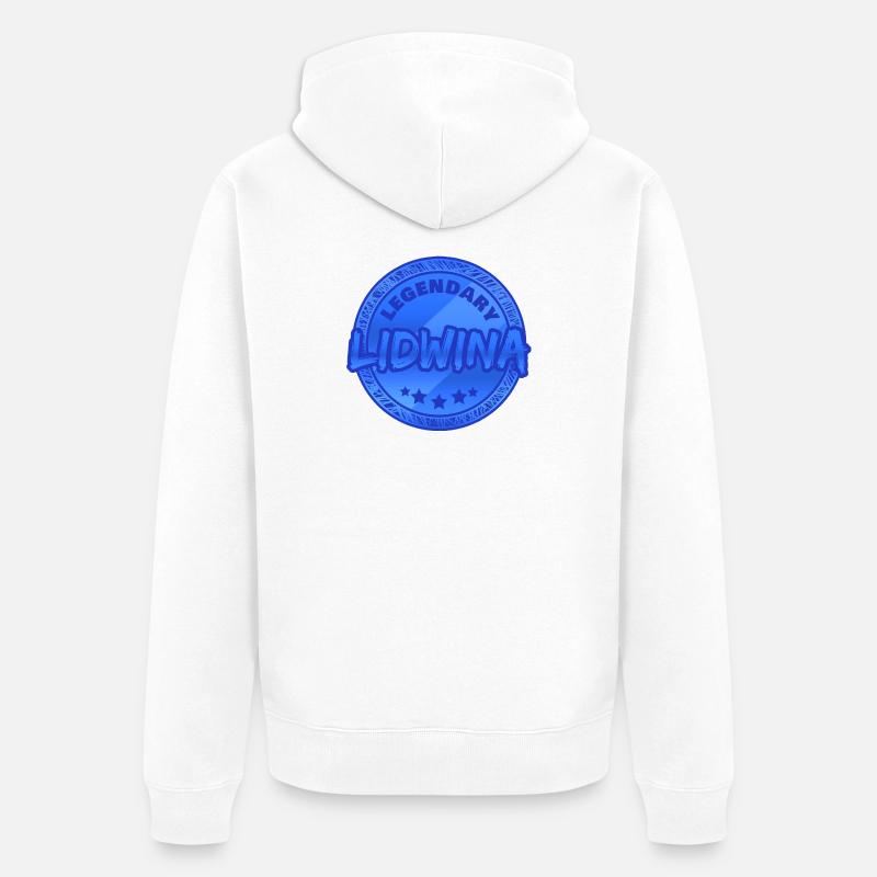 Lidwina als Geschenkidee - Unisex Premium Bio Zip Hoodie - Weiß