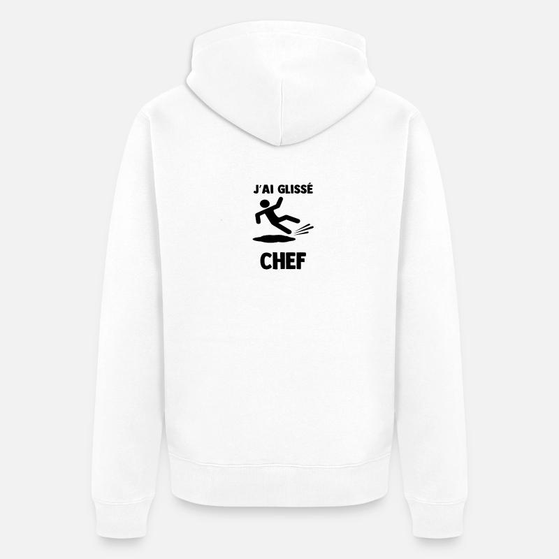 glisse_chef - Veste à capuche bio Premium Unisexe - blanc
