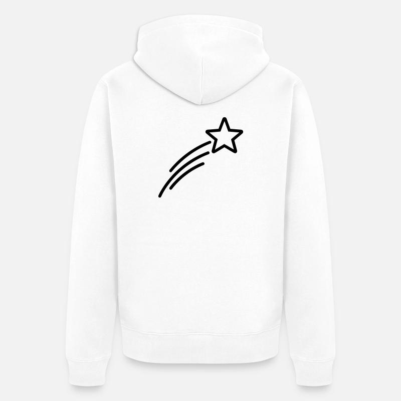 Sternschnuppe - Unisex Premium Bio Zip Hoodie - Weiß