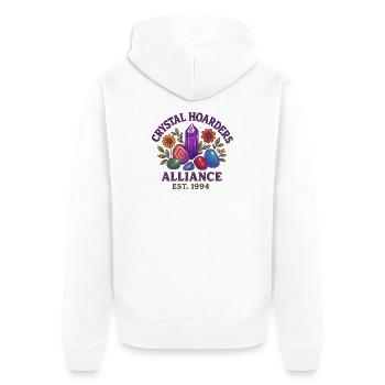Alliance des Accumulateurs de Cristal 1994 - Veste à capuche bio Premium Unisexe - blanc - Dos - Thijin (182cm)