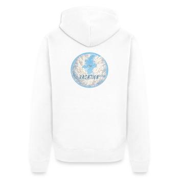 enfin l’avion de vacances enfin nuages libres - Veste à capuche bio Premium Unisexe - blanc - Dos - Thijin (182cm)