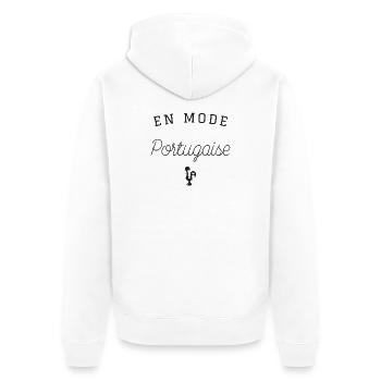 In Portuguese Fashion T-Shirt Gift Humor - Unisex Premium Organic Zip Hoodie - white - Back - Thijin (182cm)
