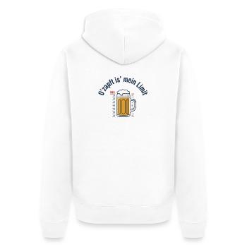 O'zapft is' mein Limit Bier Volksfest Shirt - Unisex Premium Bio Zip Hoodie - Weiß - Hinten - Thijin (182cm)
