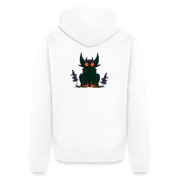Little Shadow Demon - Unisex Premium Bio Zip Hoodie - Weiß - Hinten - Thijin (182cm)